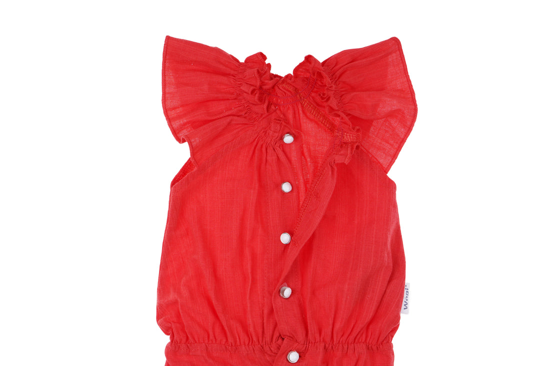 Wogi Play 2-Piece Romper with Ribbon (Red)