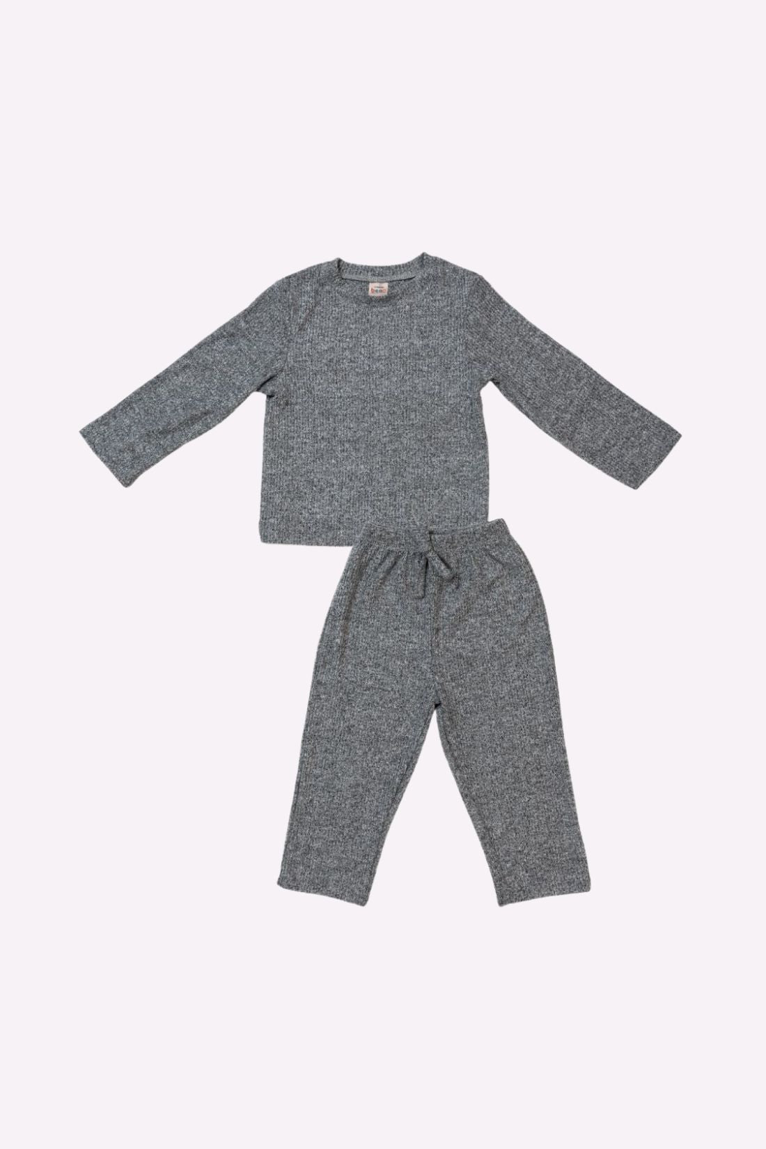 Ribbed Cotton Pajama Set for Kids